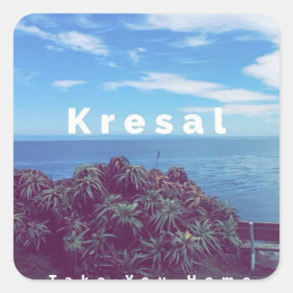Kresal家にステッカーを持って帰る スクエアシール