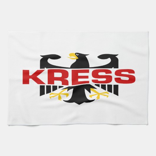 Kressの姓 キッチンタオル (横)