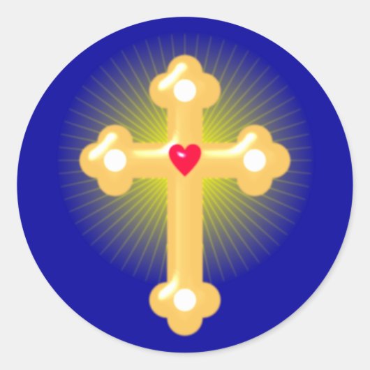 Kreuz cross ラウンドシール (正面)