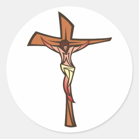 Kreuz Jesus Christus cross Christ ラウンドシール (正面)
