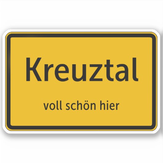 Kreuztal Aufkleber Sticker Autoaufkleber シール (正面)