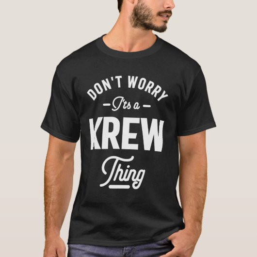 Krew名パーソナライズされた誕生日プレゼント Tシャツ (正面)