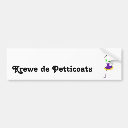 Krewe de Petticoats バンパーステッカー (正面)