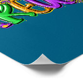 Krewe Fleur De Lis Mardi Gras For Men Women Kids B ポスター (角)