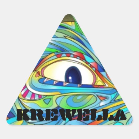 Krewella Illuminatiステッカーパック 三角形シール (正面)