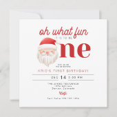 KRISああ何おもしろい1歳の誕生日招待状 セーブザデート (正面)