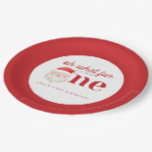 KRISああ何おもしろい1歳の誕生日招待状 ペーパープレート (アングル)