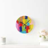 Krisテイラー著素晴らしく抽象的な絵画 ラウンド壁時計 (ホーム)