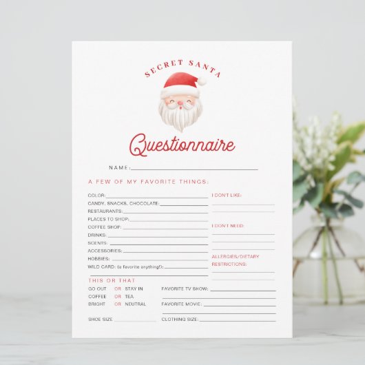 KRIS Christmas Secret Santaアンケートカード シーズンカード (スタンド正面)