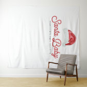 KRIS Cute and Santa Babyモダン Shower写真 タペストリー (インサイチュ(横))