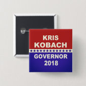 Kris Kobachの知事のカンザス2018ボタン 缶バッジ (正面&裏面)
