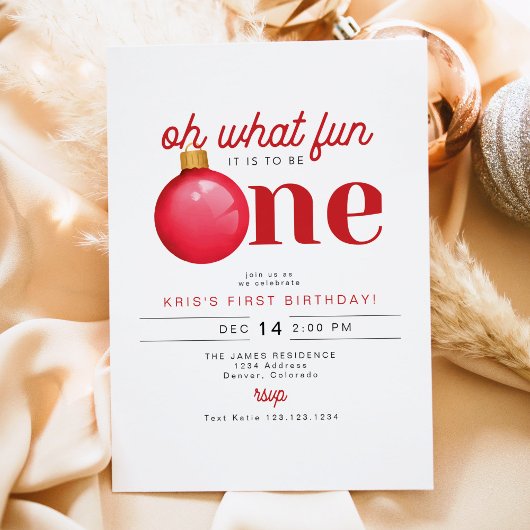 KRIS Oh何のおもしろいが1歳になる 招待状