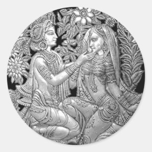KrishnaおよびRadha ラウンドシール