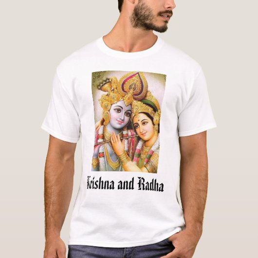KrishnaおよびRadha、KrishnaおよびRadha Tシャツ (正面)