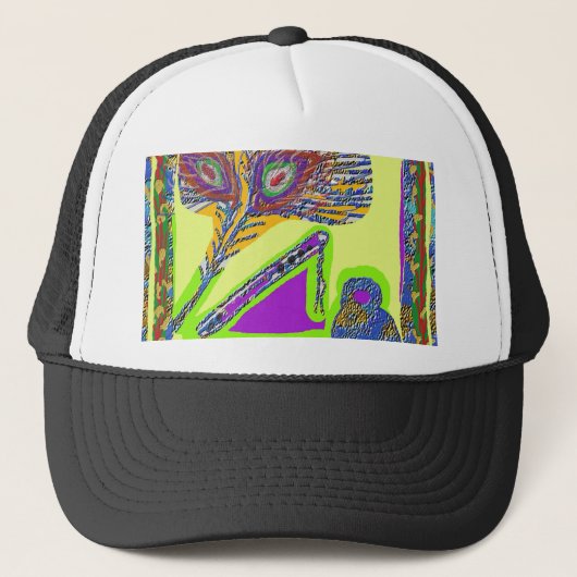 Krishnaの孔雀の羽のnフルート キャップ (正面)