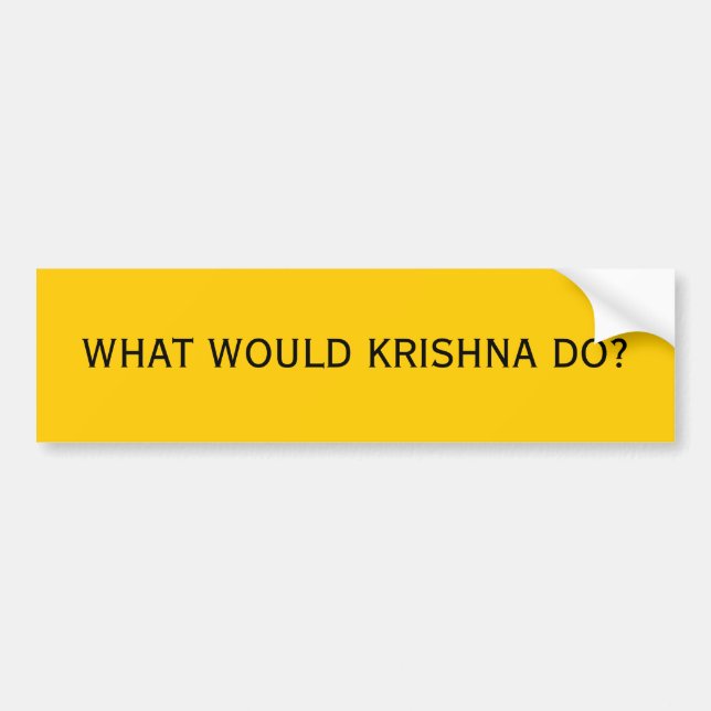 KRISHNAは何をしますか。 バンパーステッカー (正面)