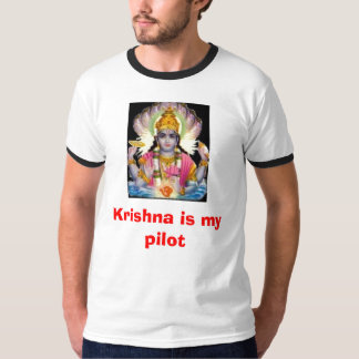 Krishnaは私のパイロットです Tシャツ