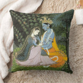 Krishna及びRadhaのカラフルの装飾用クッション クッション (ブランケット)