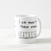 Krishna周期表名mug コーヒーマグカップ (正面右)