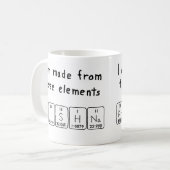 Krishna周期表名mug コーヒーマグカップ (正面左)