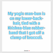 Krishna-Blue Yogic Man-Bun Hankamer Artjunkhaus シール (シート)