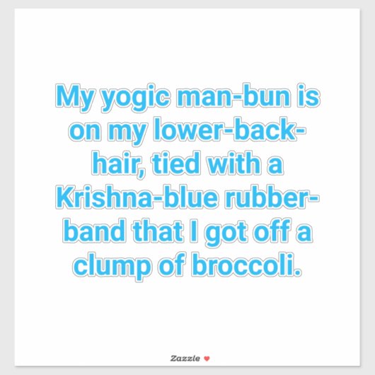 Krishna-Blue Yogic Man-Bun Hankamer Artjunkhaus シール (シート)