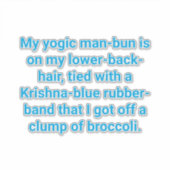 Krishna-Blue Yogic Man-Bun Hankamer Artjunkhaus シール (正面)