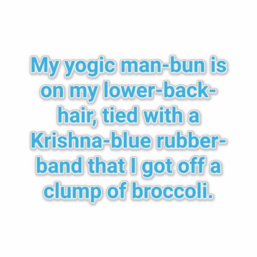 Krishna-Blue Yogic Man-Bun Hankamer Artjunkhaus シール (正面)