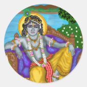 Krishna Sticker ラウンドシール (正面)