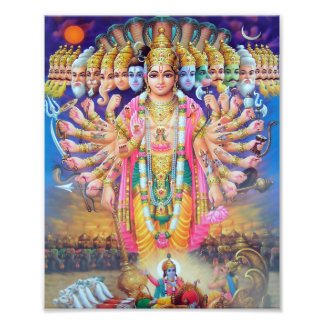 Krishna Vishvarupaプリント(8" x 10") フォトプリント