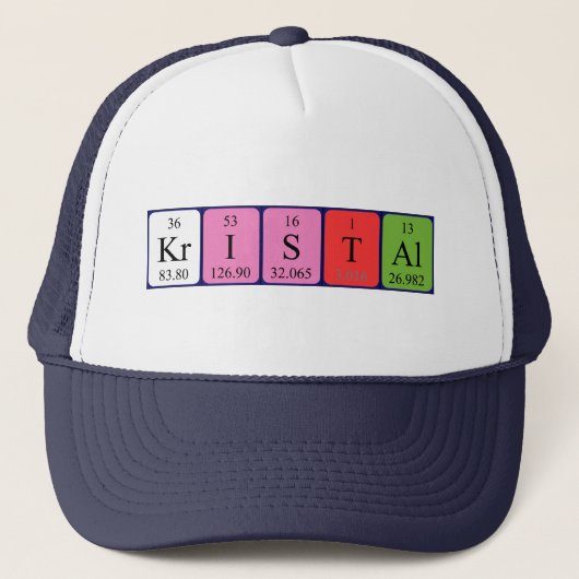 Kristal定期テーブル名hat キャップ (正面)