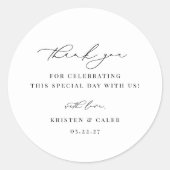 KRISTENミニマモダンリスト結婚の皆様へ ラウンドシール (正面)