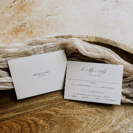 KRISTENミニマリストの食事の選択結婚の 出欠カード