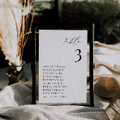 KRISTENミニマルモダンリストテーブル番号カード 招待状