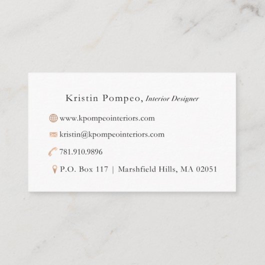 Kristen Pompeo 名刺 (裏面)