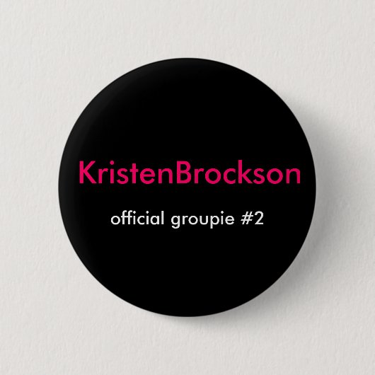 KristenBrocksonの公式のグルーピー#2 缶バッジ (正面)