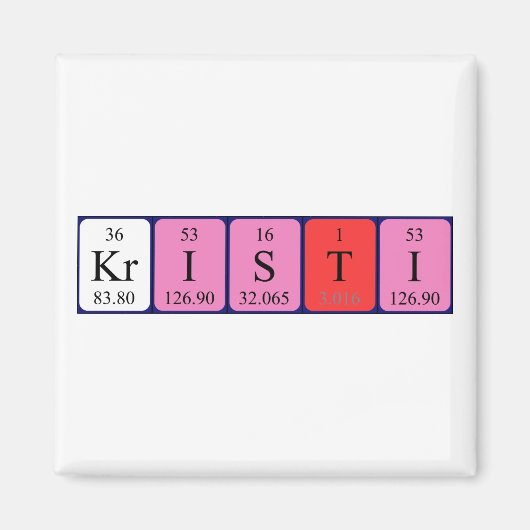 Kristi周期表名磁石 マグネット (正面)