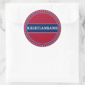 Kristiansand City Pride Emblem Norwegian Identity ラウンドシール (バッグ)