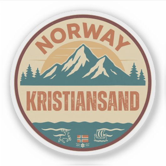 Kristiansand, Norge Norway シール (正面)