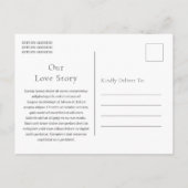 Kristin写真モダン結婚式の日付を保存 案内ポストカード (裏面)