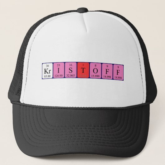Kristoff定期テーブル名hat キャップ (正面)