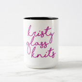 Kristyガラスはマグを編みます ツートーンマグカップ (中央)