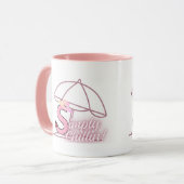 Kriyas Collectionによる" Simply Chillin " (ピンク) マグカップ (正面左)