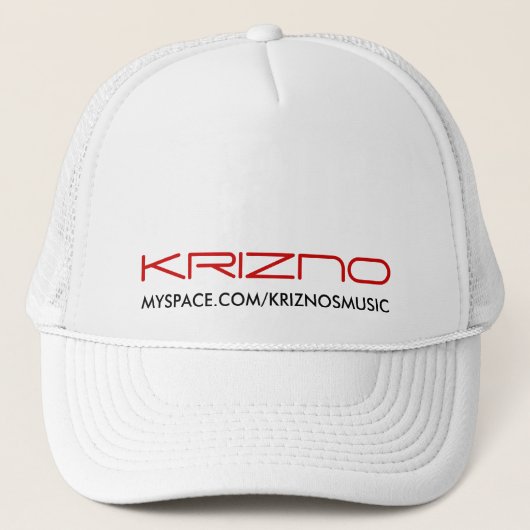 KRIZNO、MYSPACE.COM/KRIZNOSMUSIC キャップ (正面)