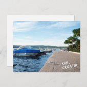 Krk,クロアチアのシティビューポストカード ポストカード (正面/裏面)