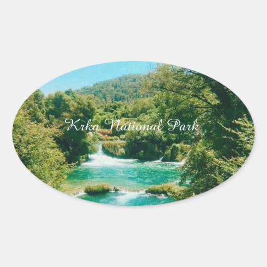 Krka National Park, Dalmatia, Croatia 楕円形シール (正面)
