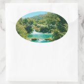 Krka National Park, Dalmatia, Croatia 楕円形シール (バッグ)