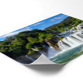 Krka waterfall in Croatia ポスター (角)