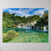 Krka Waterfalls in Croatia panorama view ポスター (正面)