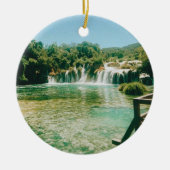 Krka Waterfalls -Krka National Park - Croatia セラミックオーナメント (正面)
